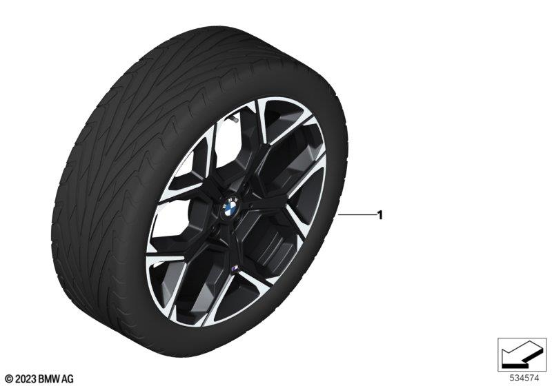 Genuine M Performance Y Spoke Rim Tyre Set Wheel x4 Summer 20" 36115B32FC8 view 2