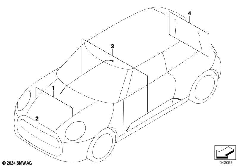 Genuine Favoured Tailgate Adhesive Film Customised Fits F66 51145B4EAA7 view 2