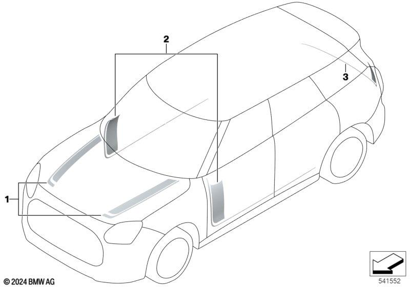 Genuine Favoured Tailgate Adhesive Film Customised Fits U25 51145B3F090 view 2