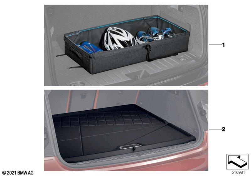 Genuine Moulded Luggage Compartment Mat Boot Mat Fits I20 51475A8D4C4 view 2