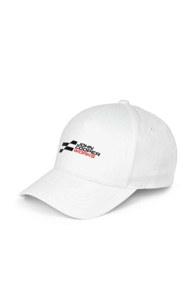 Genuine JCW Logo Baseball Cap White Hat  Panel Snapback view 2