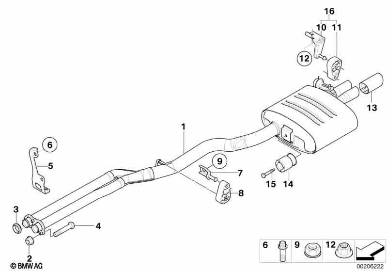 Genuine Chrome Exhaust Tailpipe Trim 18 30 7 536 038 view 3