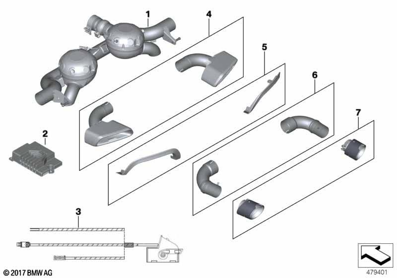 Genuine M Performance Exhaust System Diesel Fuel Fits G30 G31 18302444486 view 2