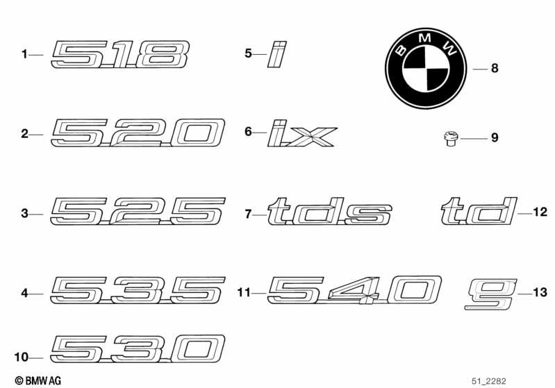 Genuine "540" Self-Adhesive Sticker Badge Emblem 51 14 8 148 824 view 3