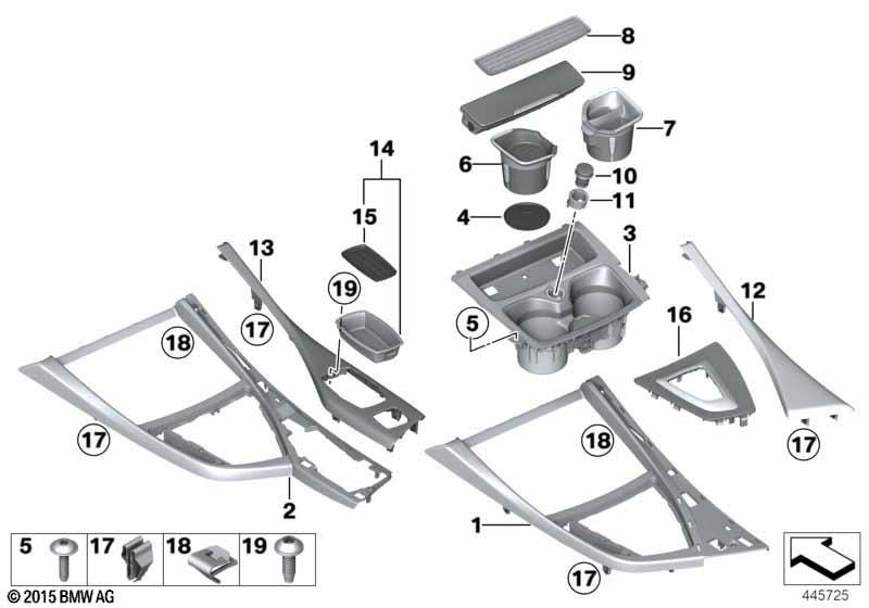 Genuine Interior Centre Console Ashtray 51 16 9 227 890 view 3