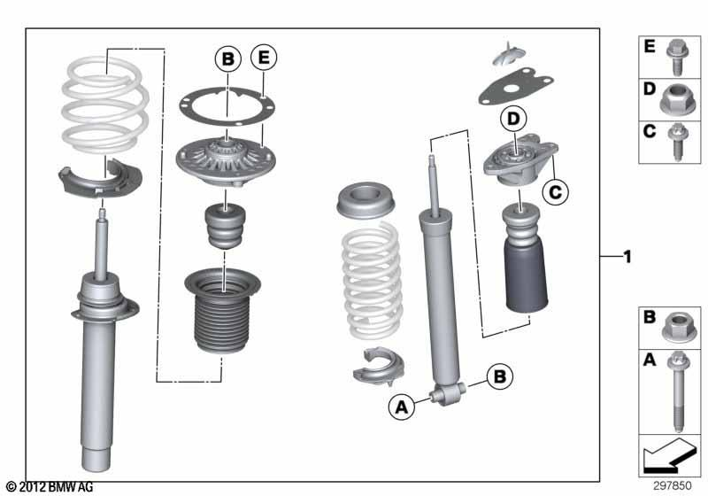 Genuine Sports Suspension Retrofit Kit Fits F30 F30 LCI F32 F36 33502409928 view 2