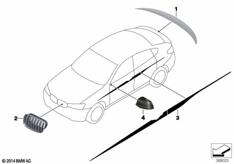 Genuine M Performance Boot Rear Trunk Lid Spoiler Wing Carbon 51 62 2 351 154 view 3