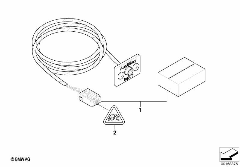Genuine Car AUX Connector Retrofit Kit 65 12 0 153 503 view 3