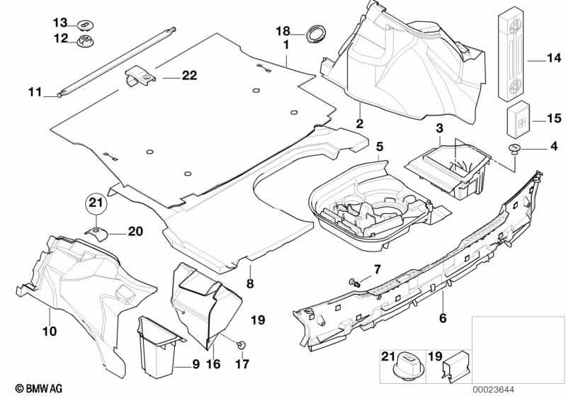 Genuine Car Tools Support Boot Trunk Storage Box 71 12 1 182 662 view 3