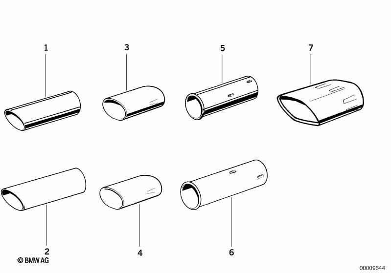 Genuine Exhaust Tailpipe Tip Trim Chrome 82 12 9 408 593 view 3