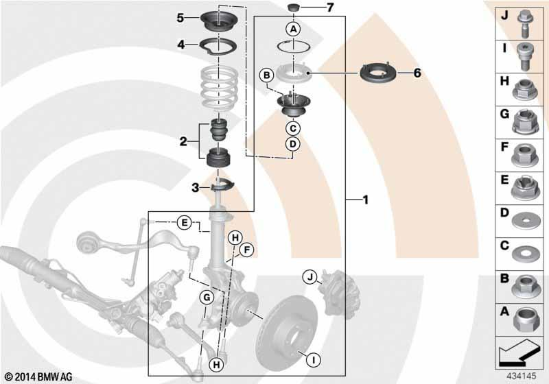 Genuine Repair Kit For Front Shock Absorber Support Bearing 31 35 2 405 884 view 3