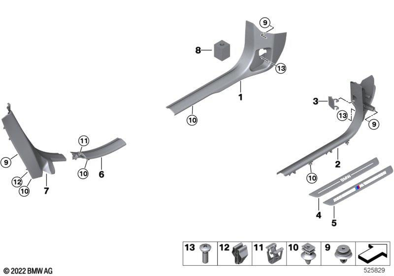 Genuine Front Entrance Cover Replacement Spare Fits U06 51478738032 view 2