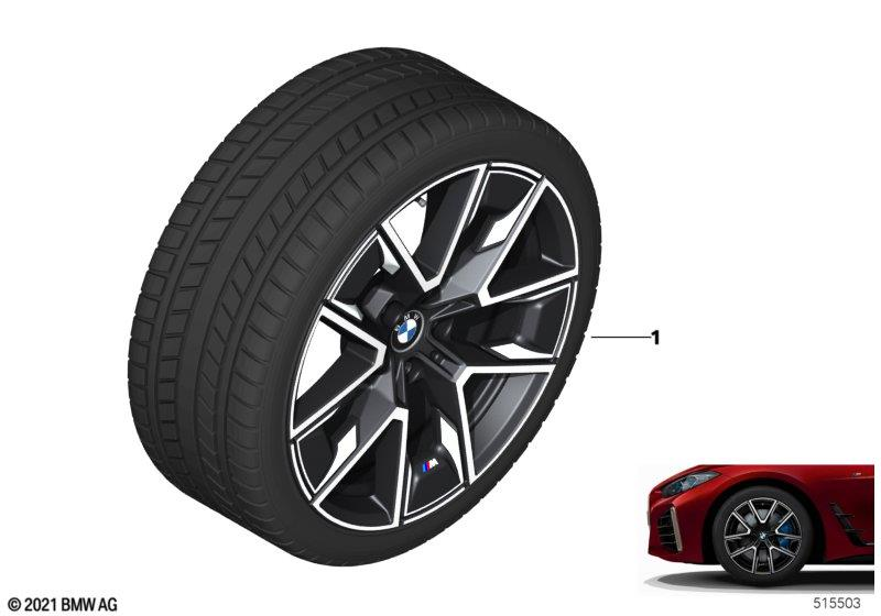 Genuine M Aerodynamic Rim Tyre Set Wheel x2 Winter Grey 18" 36115A45E14 view 2