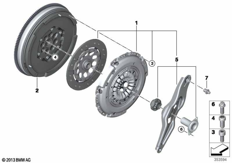 Genuine Transmission Clutch Pressure Plate Wheel 215mm Diameter 21 20 8 676 275