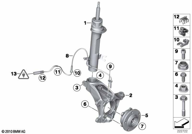 Genuine Suspension Control Arm Wheel Hub With Bearing 31 20 9 813 211