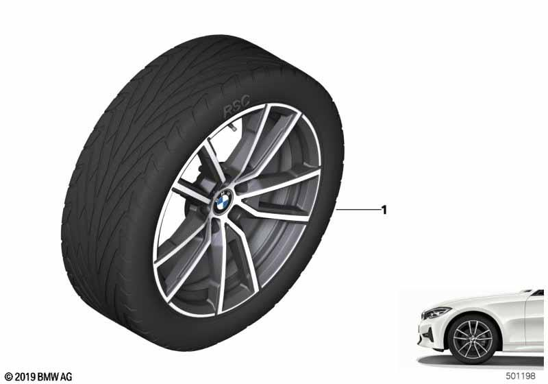Genuine 18" RDC Wheel Tyre Set Summer Orbit Grey 225/45R18 95Y 36 11 5 A4F F71