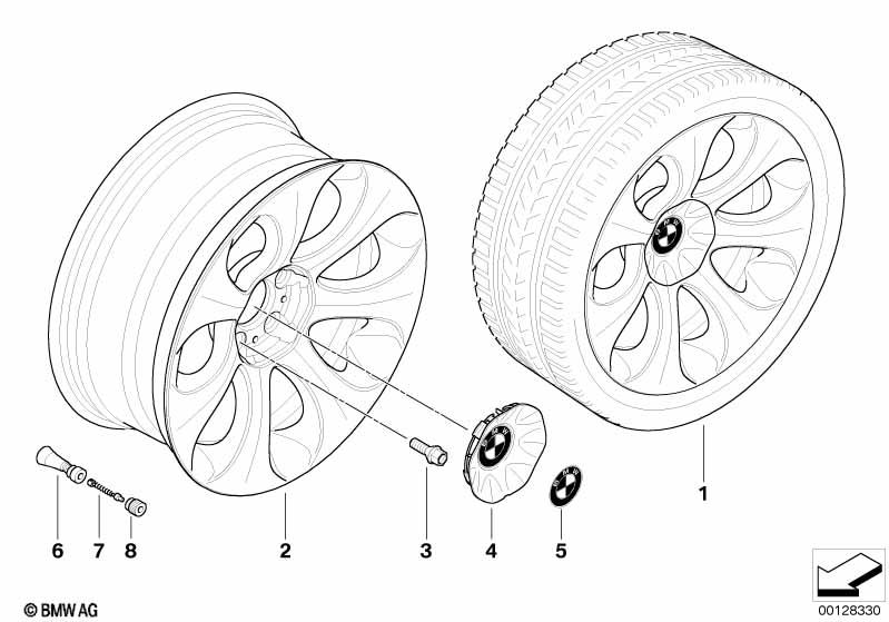 Genuine 19" Wheel Cover Hub Cap 36 13 6 763 117 view 3