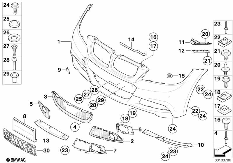 Genuine M Front Bumper Towing Eye Cover Primed 51 11 7 891 391 view 3