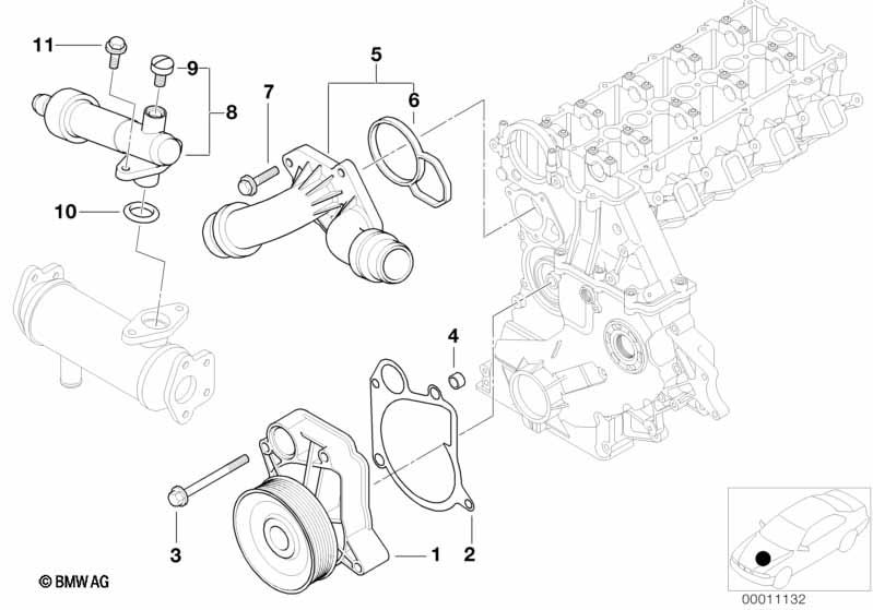 Genuine Water Pump Thermostat 11 71 2 247 723 view 3