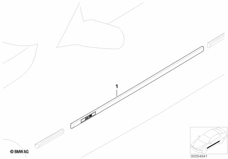 Genuine Front Right Door M Moulding Trim Black 51 13 2 695 682 view 3