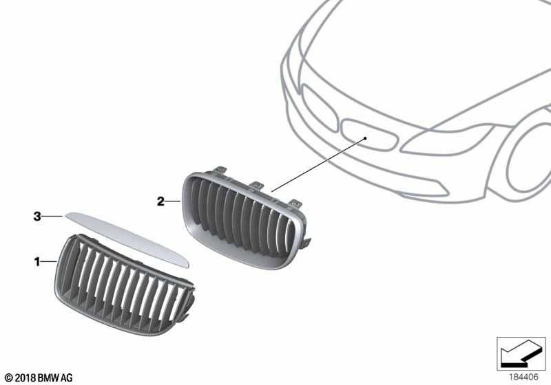 Genuine Front Right Performance Kidney Grille Black 51 71 2 150 252 view 3
