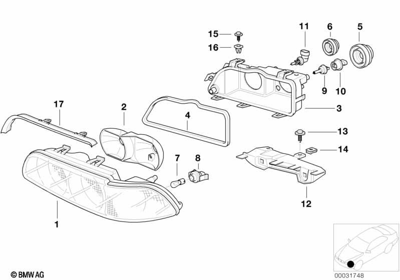 Genuine Front Turn Indicator Signal Light Bulb 63 21 7 164 759 view 3
