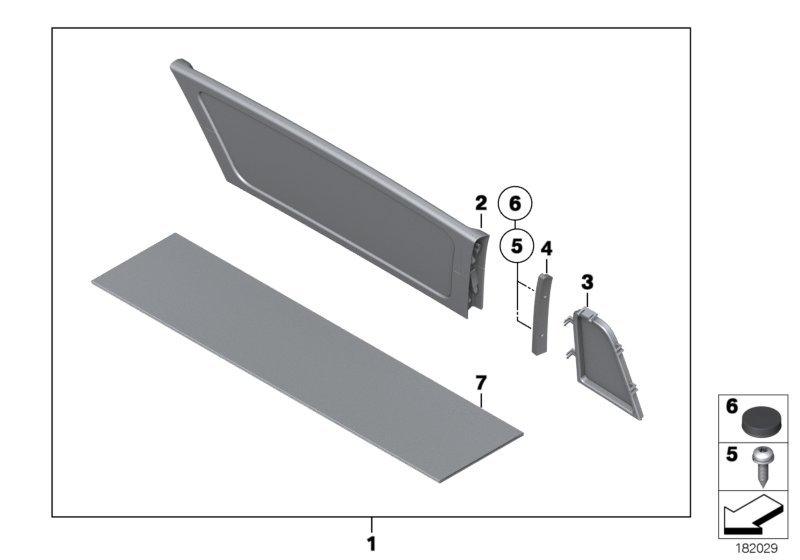 Genuine Fitting Kit For Wind Deflector Brackets Head Screw x4 Plug x4 51 16 8 22 view 3