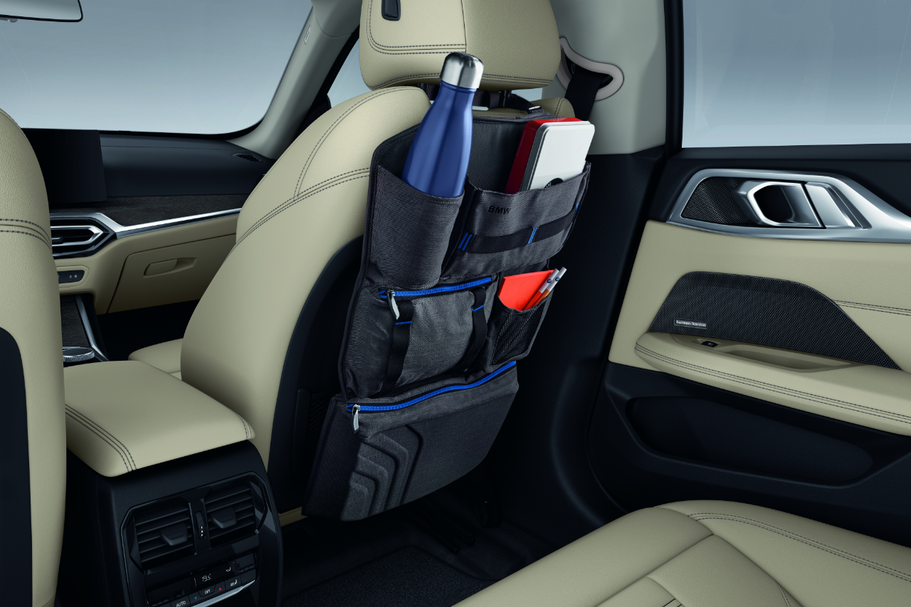 Genuine Seat-Back Headrest Storage Organiser Multi Pocket Pouch 52 12 2 406 212 view 3