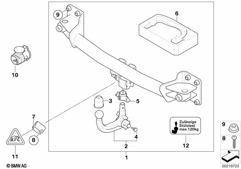 Genuine Trailer Coupling Tow Hitch Ball Storage Tray 71 60 6 775 791 view 3