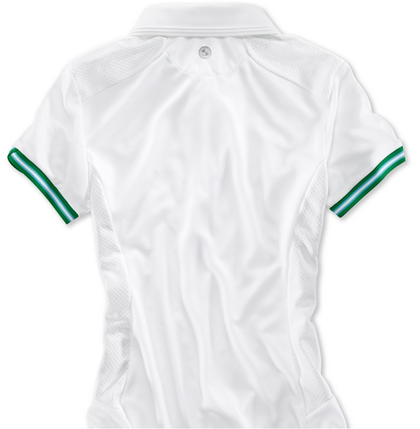 Genuine Golfsport Womens Polo Shirt White Aqua view 3