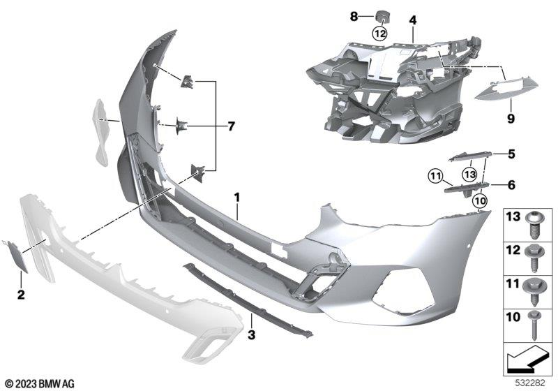 Genuine Deflector Lip Replacement Spare Part Fits G60 G61 51118084909