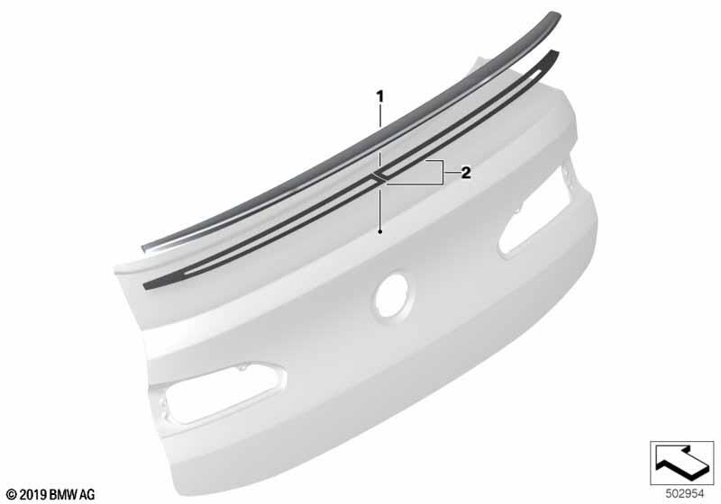 Genuine Rear Spoiler Adhesive Tape Set CFK Fits G02 LCI F98 51628084507