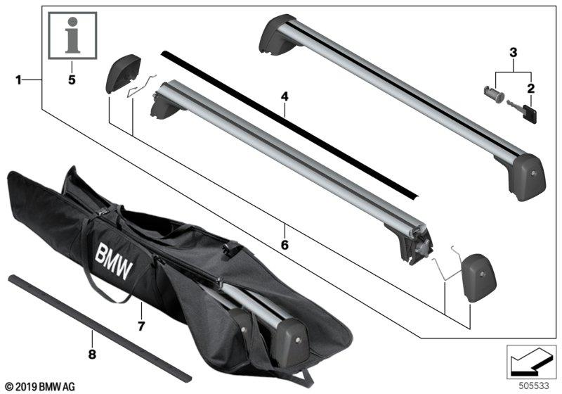 Genuine Railing Carrier Replacement Spare Part Fits U06 82715A34854