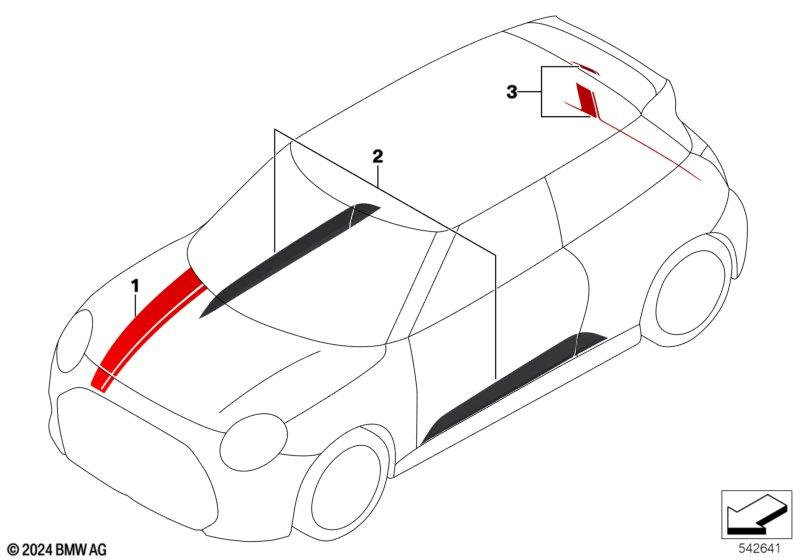Genuine JCW Engine Carrier Adhesive Film Customised Fits J01 51145B3F0B2