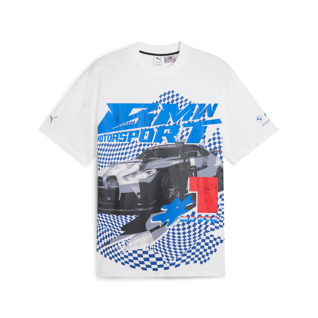 Genuine M Motorsport Big Graphic Unisex Mens Womens T Shirt White Relaxed