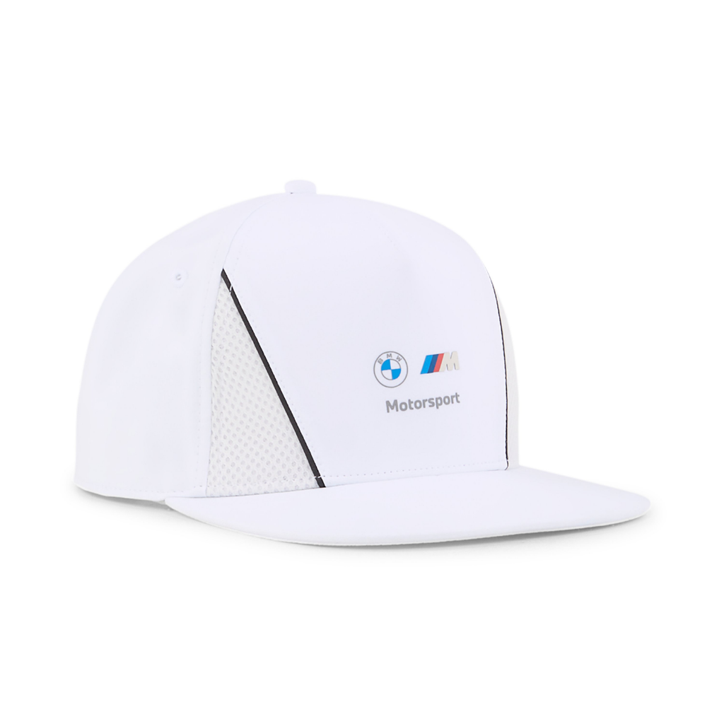 Genuine M Motorsport Flat Brim Cap White Hat Flat Adjustable