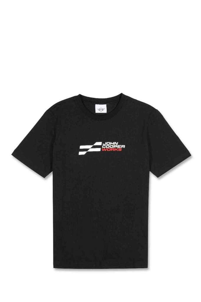 Genuine JCW Logo Mens T Shirt Black Tee Top Short Sleeve Semi Loose Fit