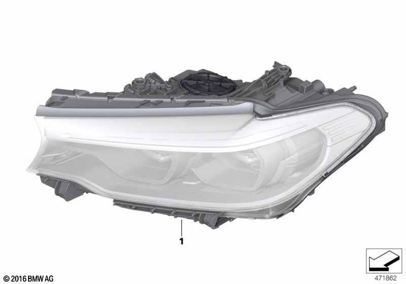 Genuine Right Upper Headlight LED AHL ICON Fits F90 G30 G31 63117214964
