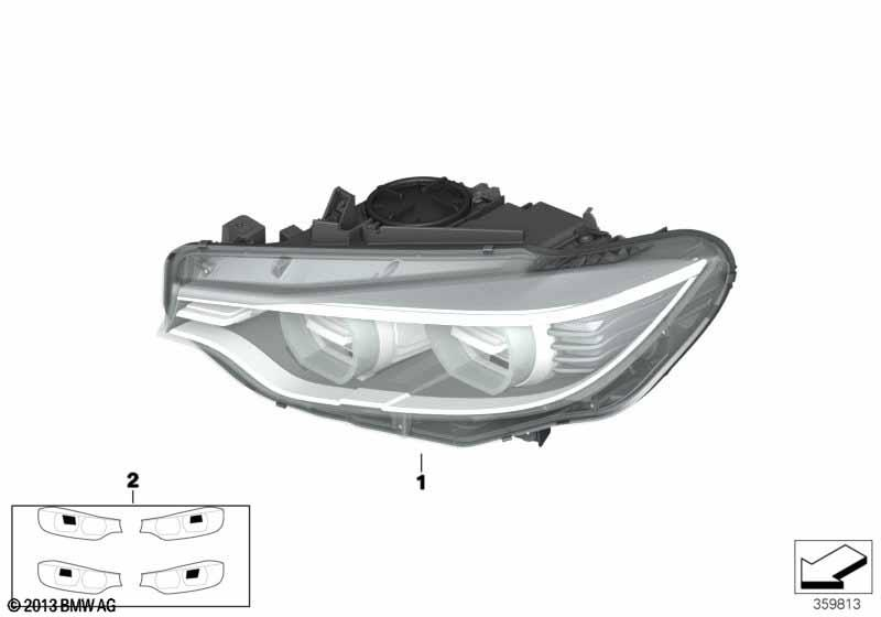 Genuine Left Headlight LED AHL Fits F80 F80 LCI F32 F33 F36 F82 63117377849
