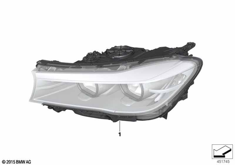 Genuine Left NS Nearside Headlight LED Headlamp Fits G11 G12 63117408717