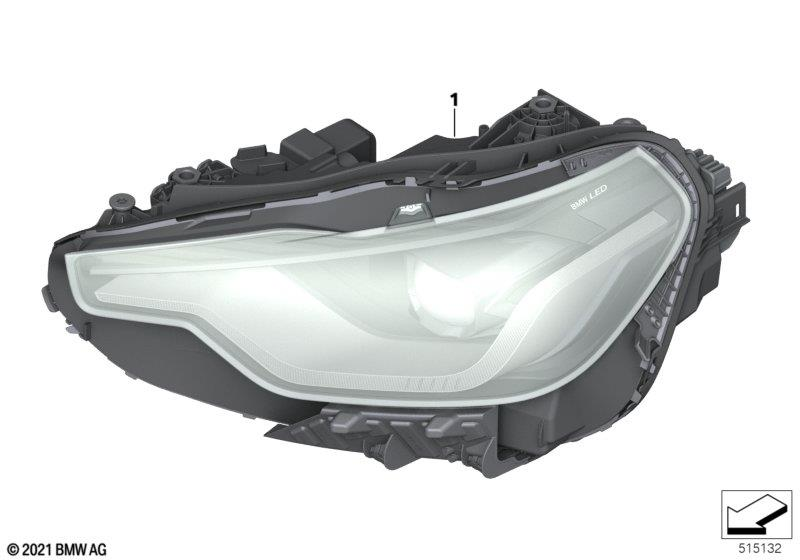 Genuine Left Upper Headlight LED AHL RHD Headlamp Fits G42 63115A03E41
