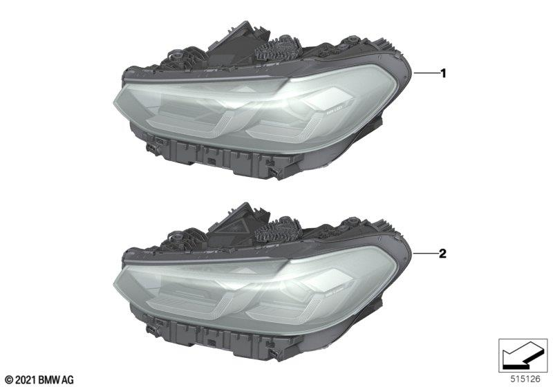 Genuine Left Headlight LED AHL RHD Fits G08 LCI G01 LCI F97 LCI 63115A0E5F7