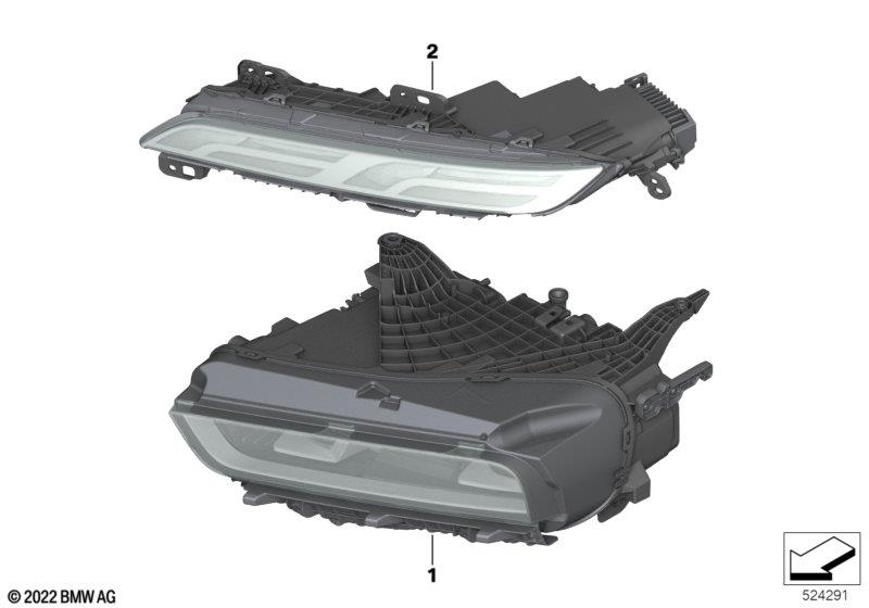 Genuine Left Lower Headlight LED Crystal Headlamp Fits G70 63115A5F5B7