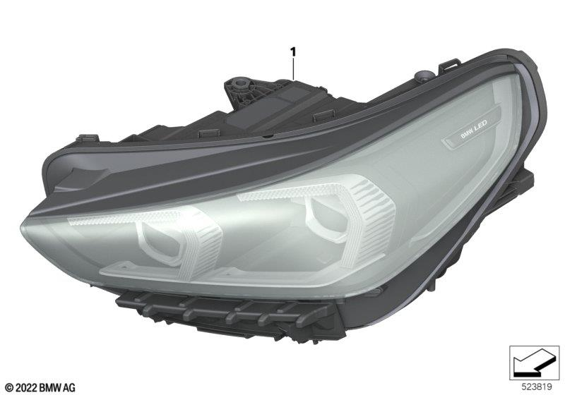 Genuine Left Upper Headlight LED AHL Headlamp Fits U11 63115A64425