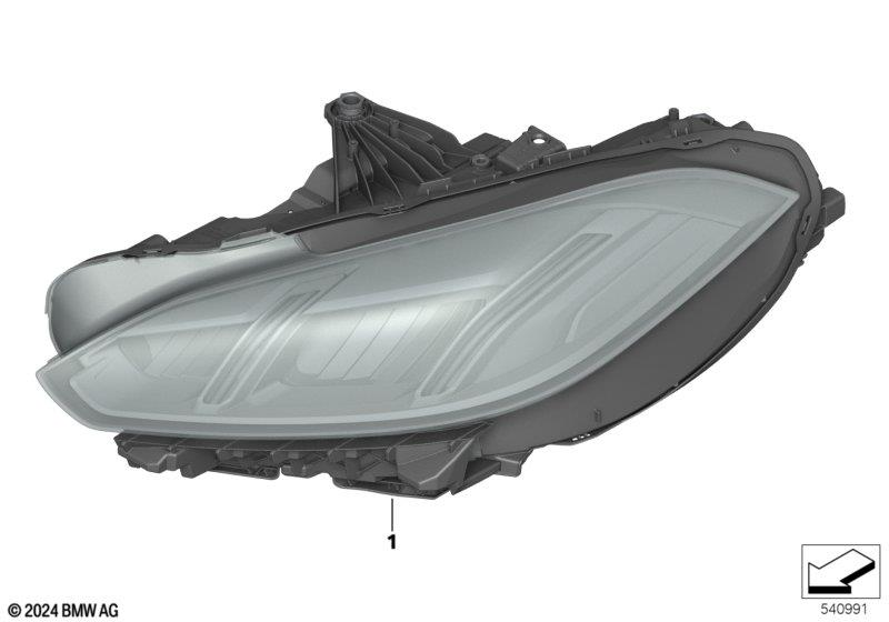Genuine Left NS Nearside Headlight LED Headlamp Fits F70 F74 63115A8E2F3