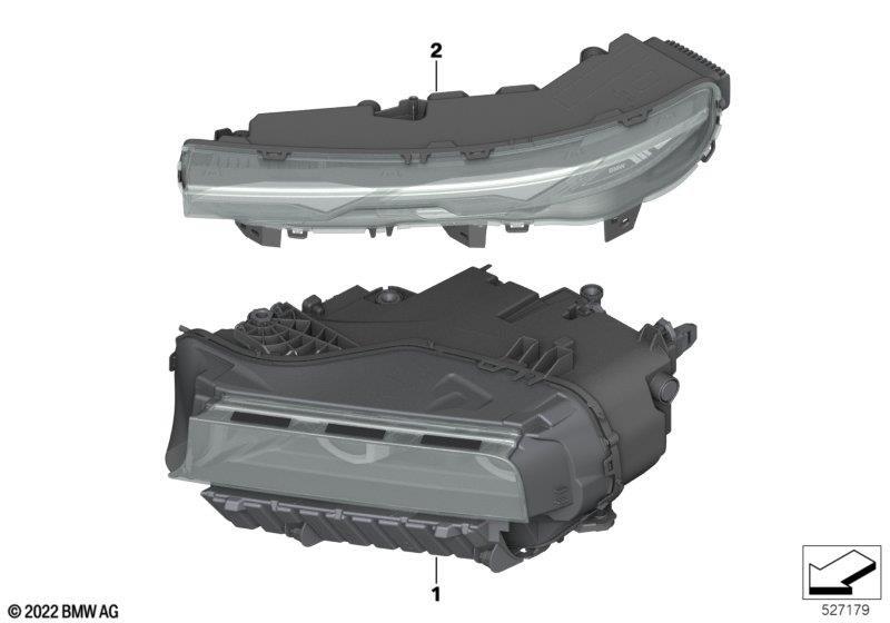 Genuine Right OS Offside Upper Headlight LED Headlamp Fits G09 63115A9CFA2