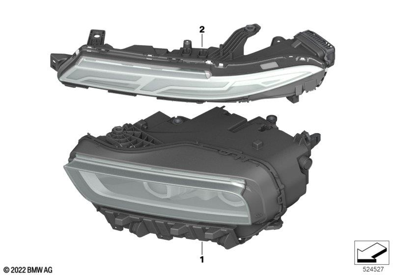 Genuine Right Upper Headlight LED Headlamp Fits G07 LCI 63115A9CFB4