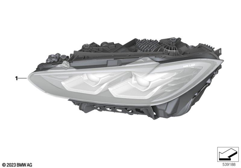 Genuine Left Headlight LED Black Line Fits G80 LCI G81 LCI 63115B35F59