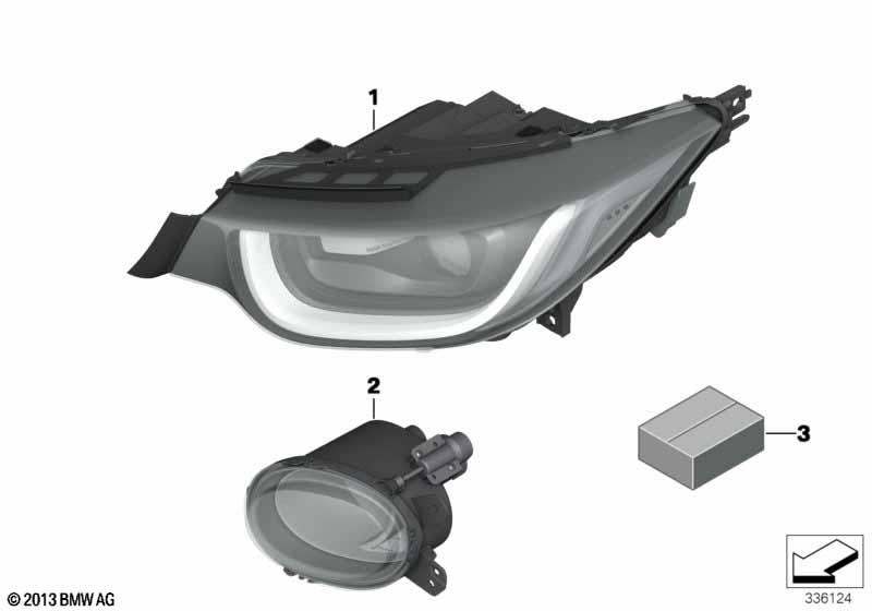 Genuine Left NS Nearside Headlight LED Headlamp Fits I01 63117448389