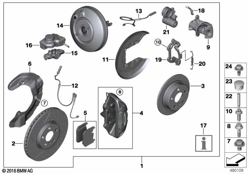Genuine Rear Brake Disc Pair Ventilated Holes 300mm x 20mm 34216864135